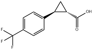 Cyclopropanecarboxylic acid, 2-[4-(trifluoromethyl)phenyl]-, (1S,2S)- Structure