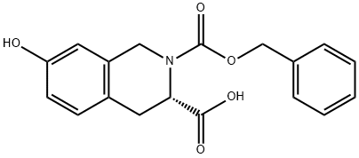 L-7-hydroxy-2,3(1H)-Isoquinolinedicarboxylicacid-2,3(1H)-Isoquinolinedicarboxylic acid, 3,4-dihydro-, 3,4-dihydro-, 2-(phenylmethyl) ester, (3S)- 구조식 이미지
