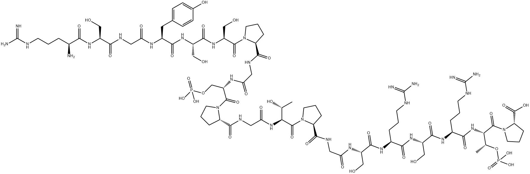 (Ser(POH)22,Thr(POH)2)-Tau Peptide (194-213) Structure