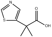 2-methyl-2-(1,3-thiazol-5-yl)propanoic acid Structure