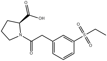 L-Proline, 1-[2-[3-(ethylsulfonyl)phenyl]acetyl]- Structure