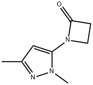 2-Azetidinone, 1-(1,3-dimethyl-1H-pyrazol-5-yl)- Structure