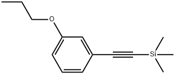 Benzene, 1-propoxy-3-[2-(trimethylsilyl)ethynyl]- Structure