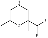 Morpholine, 2-(difluoromethyl)-2,6-dimethyl- Structure