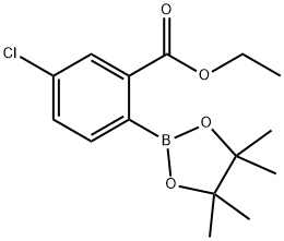 4-Chloro-2-ethoxycarbonylphenylboronic acid pinacol ester Structure