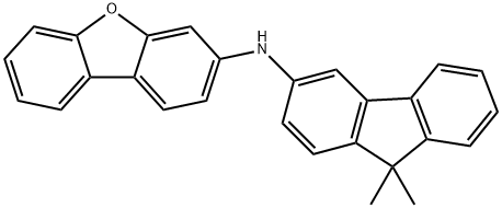 N-(9,9-dimethyl-9H-fluoren-3-yl)dibenzo[b,d]furan-3-amine 구조식 이미지