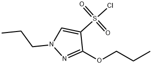 1H-Pyrazole-4-sulfonyl chloride, 3-propoxy-1-propyl- Structure