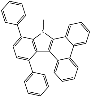 9H-Dibenzo[a,c]carbazole, 9-methyl-10,13-diphenyl- Structure