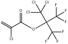 1,1-Bis(trifluoromethyl)-2,2,2-trichloroethyl 2-сhloroacrylate 구조식 이미지