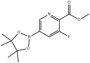 methyl 3-fluoro-5-(tetramethyl-1,3,2-dioxaborolan-2-yl)pyridine-2-carboxylate 구조식 이미지