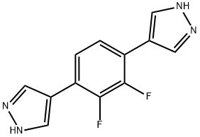 4,4'-(2,3-difluoro-1,4-phenylene)bis(1H-pyrazole) 구조식 이미지