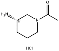 Ethanone, 1-[(3S)-3-amino-1-piperidinyl]-, hydrochloride (1:1) Structure