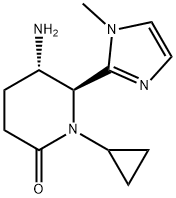 rac-(5R,6R)-5-amino-1-cyclopropyl-6-(1-methyl-1H-imidazol-2-yl)piperidin-2-one, trans Structure