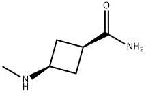 Cyclobutanecarboxamide, 3-(methylamino)-, cis- Structure