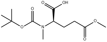 D-Glutamic acid, N-[(1,1-dimethylethoxy)carbonyl]-N-methyl-, 5-methyl ester Structure