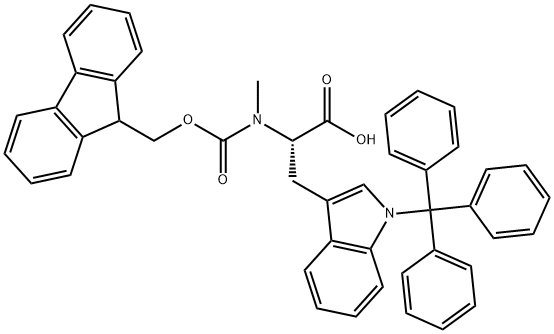 L-Tryptophan, N-[(9H-fluoren-9-ylmethoxy)carbonyl]-N-methyl-1-(triphenylmethyl)- Structure