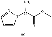 1H-Pyrazole-1-acetic acid, α-amino-, methyl ester, hydrochloride (1:1), (αS)- Structure