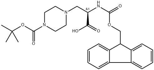 (R)-3-(4-BOC-PIPERAZIN-1-YL)-2-(FMOC-AMINO)PROPIONIC ACID Structure