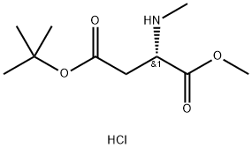 L-Aspartic acid, N-methyl-, 4-(1,1-dimethylethyl) 1-methyl ester, hydrochloride (1:1) Structure