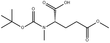 L-Glutamic acid, N-[(1,1-dimethylethoxy)carbonyl]-N-methyl-, 5-methyl ester Structure