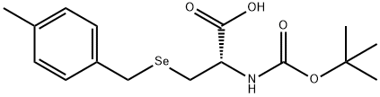 D-Alanine, N-[(1,1-dimethylethoxy)carbonyl]-3-[[(4-methylphenyl)methyl]seleno]- Structure