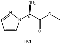 1H-Pyrazole-1-acetic acid, α-amino-, methyl ester, hydrochloride (1:1), (αR)- Structure