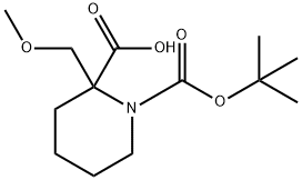 1,2-Piperidinedicarboxylic acid, 2-(methoxymethyl)-, 1-(1,1-dimethylethyl) ester Structure