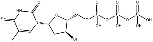 Thymidine 5'-(tetrahydrogen triphosphate), 4-thio- Structure