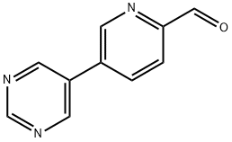 2-Pyridinecarboxaldehyde, 5-(5-pyrimidinyl)- Structure