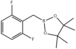 2-[(2,6-Difluorophenyl)methyl]-4,4,5,5-tetramethyl-1,3,2-dioxaborolane 구조식 이미지