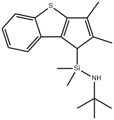 Silanamine, 1-(2,3-dimethyl-1H-benzo[b]cyclopenta[d]thien-1-yl)-N-(1,1-dimethylethyl)-1,1-dimethyl- Structure