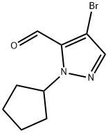 4-bromo-1-cyclopentyl-1H-pyrazole-5-carbaldehyde Structure