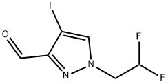 1-(2,2-difluoroethyl)-4-iodo-1H-pyrazole-3-carbaldehyde Structure