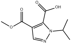 1-isopropyl-4-(methoxycarbonyl)-1H-pyrazole-5-carboxylic acid Structure