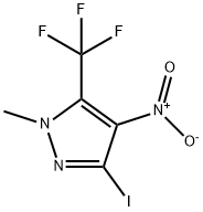 3-iodo-1-methyl-4-nitro-5-(trifluoromethyl)-1H-pyrazole Structure