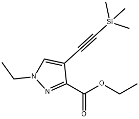 ethyl 1-ethyl-4-[(trimethylsilyl)ethynyl]-1H-pyrazole-3-carboxylate Structure