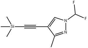 1-(difluoromethyl)-3-methyl-4-[(trimethylsilyl)ethynyl]-1H-pyrazole Structure