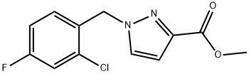 methyl 1-(2-chloro-4-fluorobenzyl)-1H-pyrazole-3-carboxylate Structure