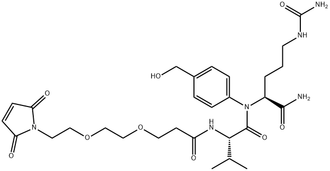 Mal-PEG2-Val-Cit-amido-PAB-OH Structure