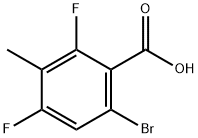 6-Bromo-2,4-difluoro-3-methylbenzoic acid 구조식 이미지