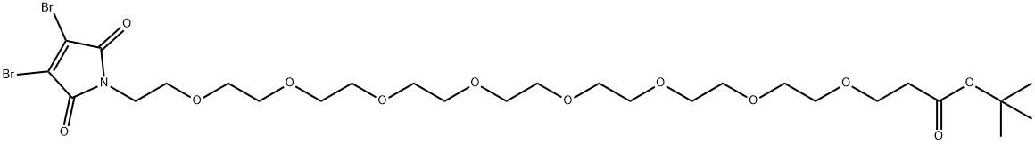 3,4-Dibromo-Mal-PEG8-t-butyl ester 구조식 이미지