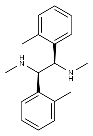 1,2-Ethanediamine, N1,N2-dimethyl-1,2-bis(2-methylphenyl)-, (1R,2R)- Structure