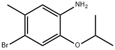 Benzenamine, 4-bromo-5-methyl-2-(1-methylethoxy)- Structure
