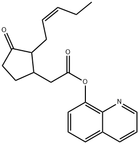 Cyclopentaneacetic acid, 3-oxo-2-(2Z)-2-penten-1-yl-, 8-quinolinyl ester Structure