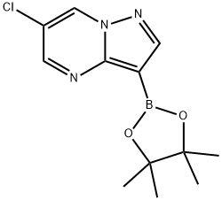 Pyrazolo[1,5-a]pyrimidine, 6-chloro-3-(4,4,5,5-tetramethyl-1,3,2-dioxaborolan-2-yl)- 구조식 이미지