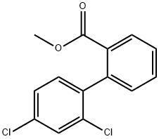 [1,1'-Biphenyl]-2-carboxylic acid, 2',4'-dichloro-, methyl ester Structure