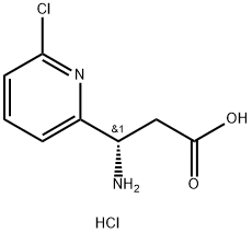 (3S)-3-amino-3-(6-chloropyridin-2-yl)propanoic acid hydrochloride 구조식 이미지