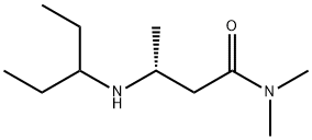 Butanamide, 3-[(1-ethylpropyl)amino]-N,N-dimethyl-, (3R)- Structure