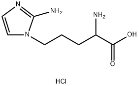 2-amino-5-(2-amino-1H-imidazol-1-yl)pentanoic acid dihydrochloride Structure