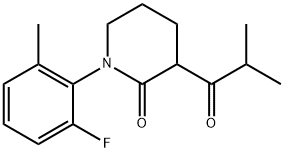 2-Piperidinone, 1-(2-fluoro-6-methylphenyl)-3-(2-methyl-1-oxopropyl)- Structure